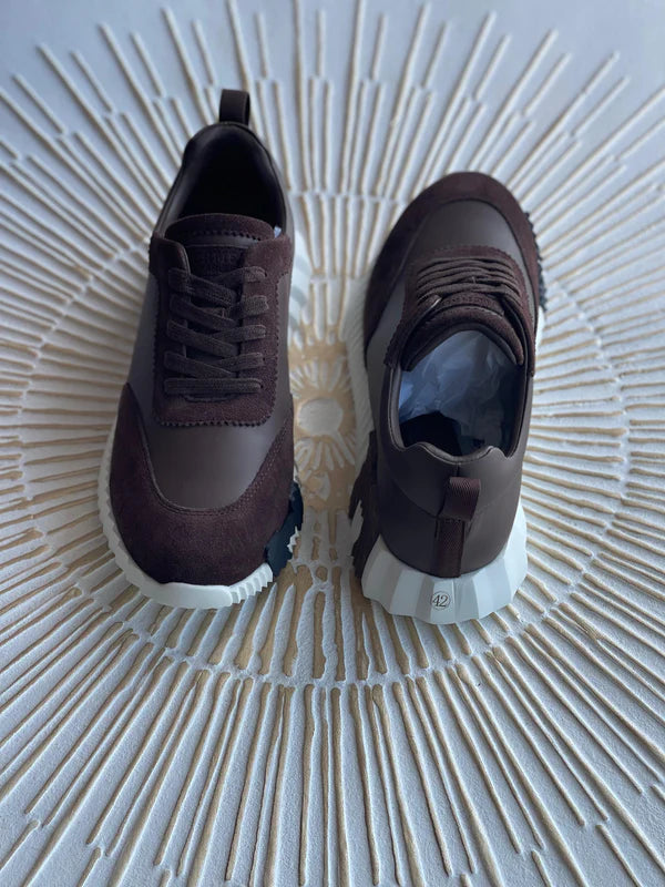 Hermès Bouncing Sneaker in Beige/Natural – Lightweight Suede & Mesh Urban Sneaker”