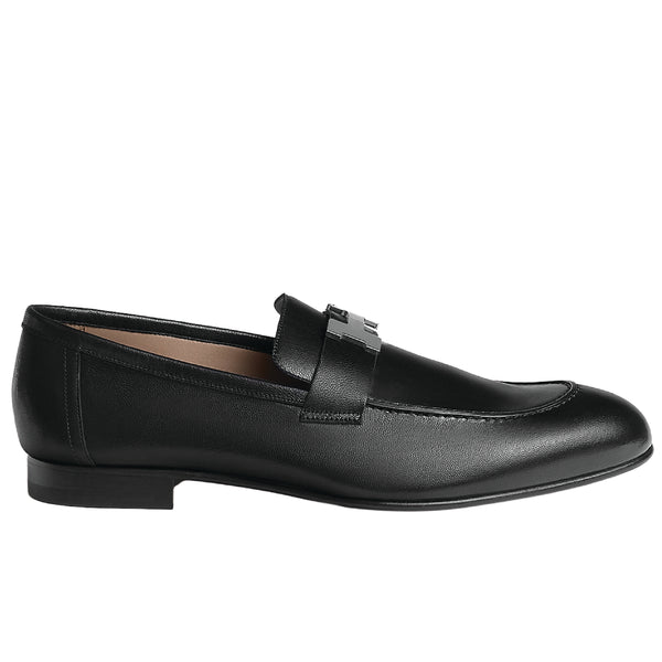 Hermès Paris Loafer, featuring a signature "H" buckle and goatskin leather construction.