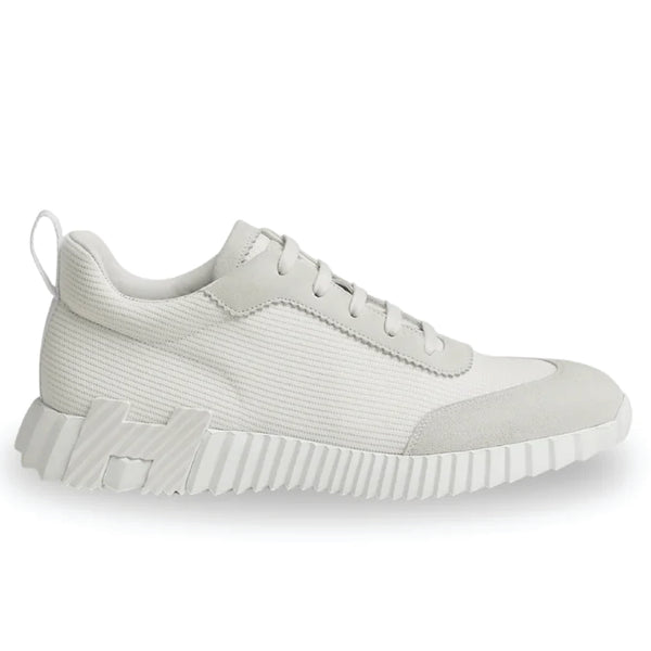 Hermès Paris Bouncing Sneaker in Triple White – All-White Calfskin & Mesh Urban Sneaker.